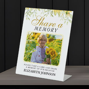 Share a Memory Memorial Sign Photo