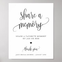 Share a Memory Minimalist Calligraphy Display