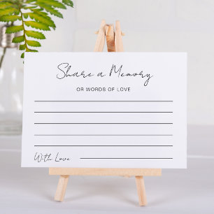 Share a Memory Minimalist Well Wishes Celebration Card