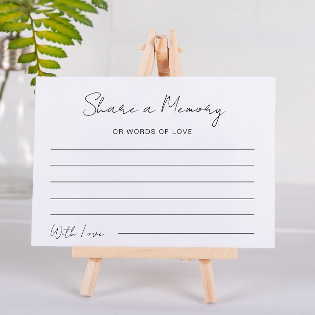 Share a Memory Minimalist Well Wishes Celebration Card (Creator Uploaded)