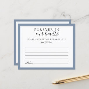 Share a Memory Simple Funeral Attendance Card