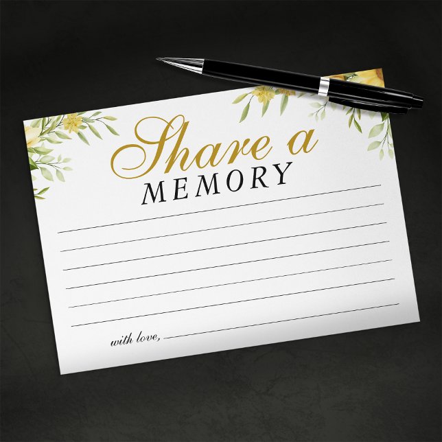 Share a Memory Sunflower Memorial Enclosure Card (Creator Uploaded)