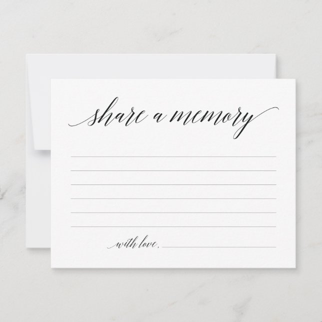 Share A Memory Sympathy, Memorial Note Card (Front)