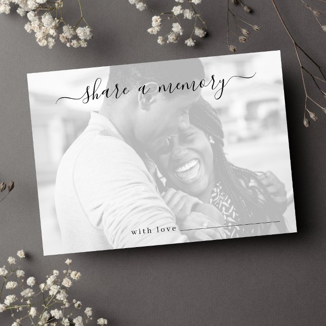 Share a Memory Wedding Photo Card (Share A Memory Wedding Card)