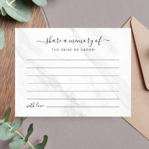 Share A Memory White Marble Wedding Postcard