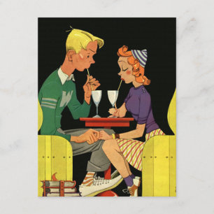 Share a Milk Shake -Vintage  Wedding Invitation