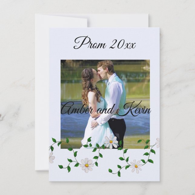Share a Prom Picture with Sweet Daisies Invitation (Front)