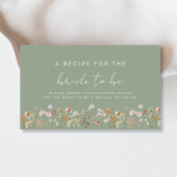 Share a Recipe Bridal Shower Wildflower Sage Green
