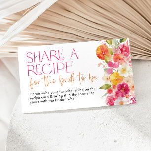 Share a recipe card Main Squeeze Bridal Shower