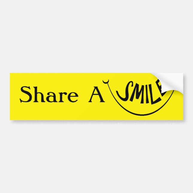 Share A Smile Bumper Sticker (Front)