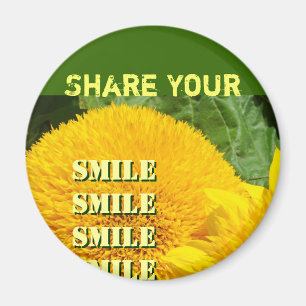 Share a SMILE! magnets Yellow Sunflowers