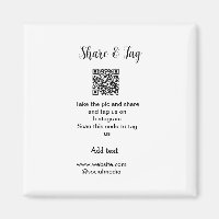 Share and tag on Instagram scan QR add website