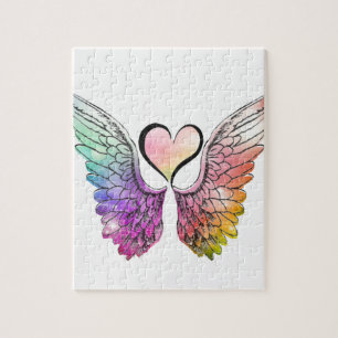 Share - Angel Wings and Heart Jigsaw Puzzle