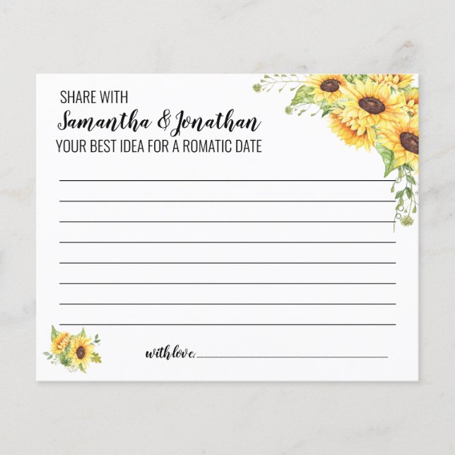 Share date idea bridal shower english spanish game (Front)