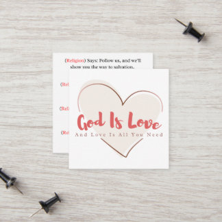 Share Gods Love Gospel Tract Calling Card
