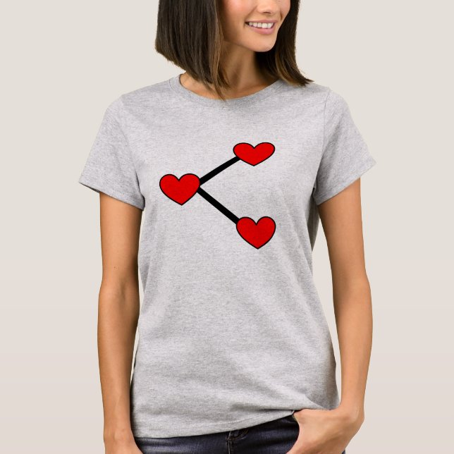 SHARE hearts T-shirt (Front)
