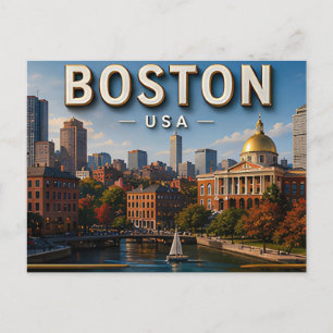 Share Historic Boston Travel Memories Postcard