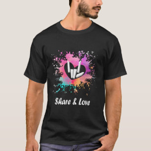 Share Love Cute Finger For Kids And Youth T-Shirt