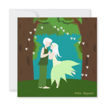 Share marriage couple of elves heart forest