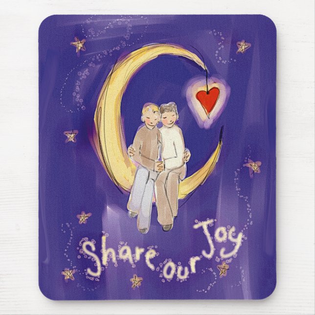 Share Our Joy Grooms on Moon Mouse Pad (Front)