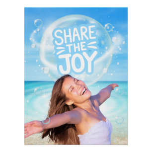 Share the Joy Inspirational Beach Poster