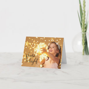 Share the Light, Girl with Tangled Lights Card