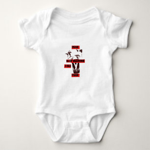 Share the Love: A Glass of Valentine Peace Art  Baby Bodysuit