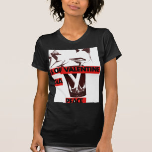 Share the Love: A Glass of Valentine Peace Art T-Shirt
