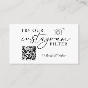 Share the Love and Instagram Filter QR Code  Enclosure Card