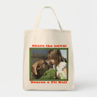 Share the LOVE! and Rescue a Pit Bull Tote Bag