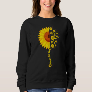 Share The Love Asl Sunflower American Sign Languag Sweatshirt