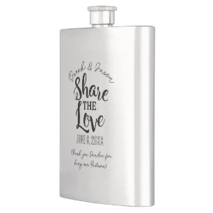 Share the love best man, groomsman, gift idea hip hip flask