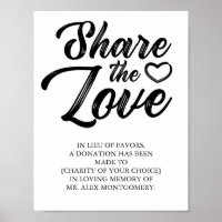 Share the Love - Lieu of Favours Wedding