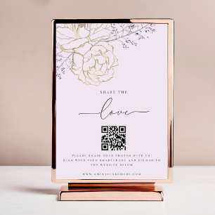 Share the Love Lilac Wedding Photo Share QR Code Print