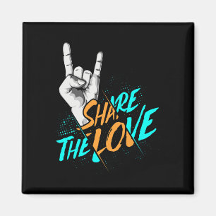 Share The Love Men Women Kids Boys Girls ASL Gift Magnet