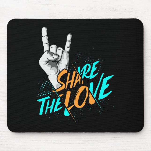 Share The Love Men Women Kids Boys Girls ASL Gift  Mouse Pad (Front)