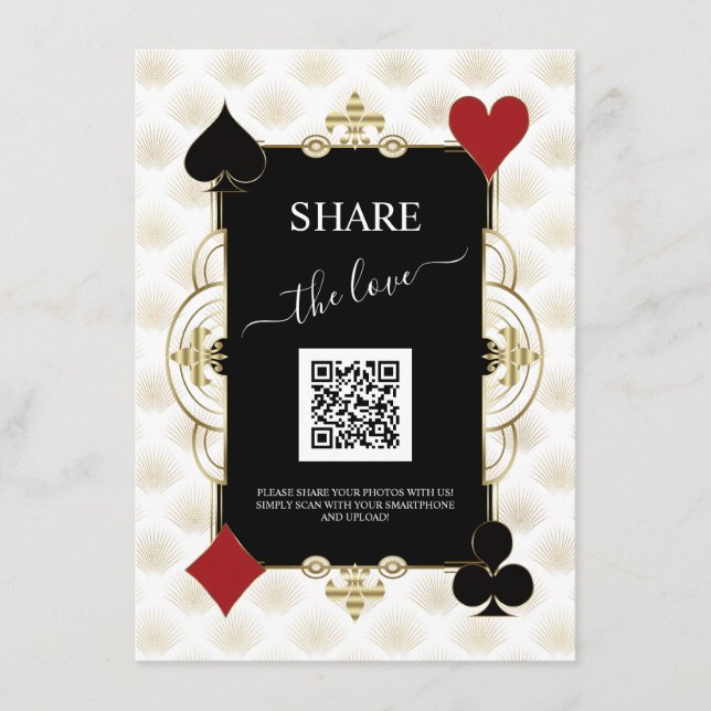 Share The Love Photo Wedding QR Code Sign Menu (Front)