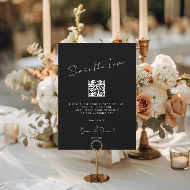 Share the Love QR Code Black Wedding Galery (Creator Uploaded)