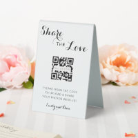 Share the Love QR Code Sign