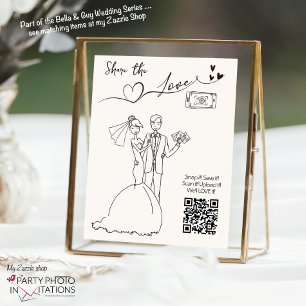 Share the Love QR Code Wedding Photo Sign