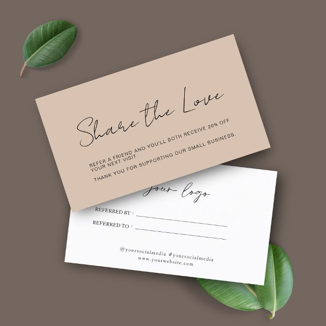 Share the Love Referral Card Design (Creator Uploaded)