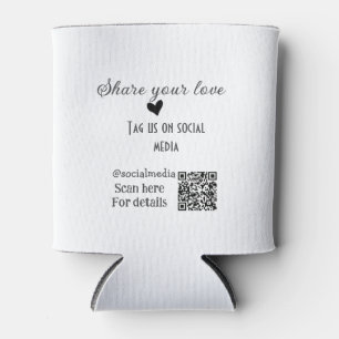 Share the love scan QR code add social details Can Cooler
