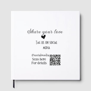 Share the love scan QR code add social details Guest Book