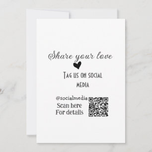 Share the love scan QR code add social details Invitation
