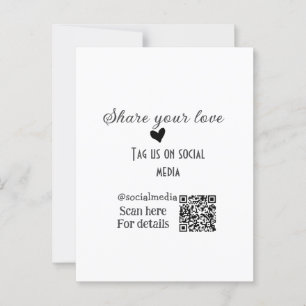 Share the love scan QR code add social details Postcard