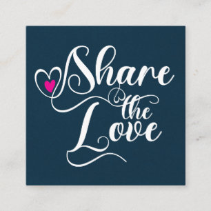 Share the love script typography referral card