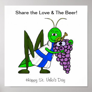 Share The Love & The Beer Poster -St. Urho's Day