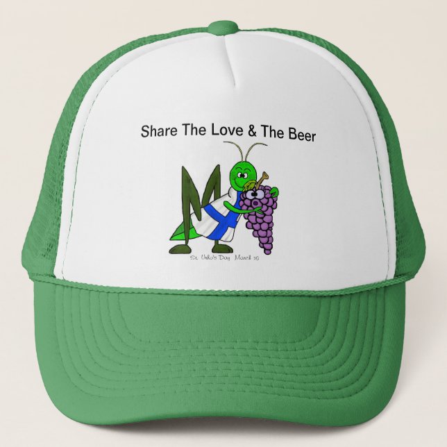 Share The Love & The Beer St. Urho Cap or Hat (Front)