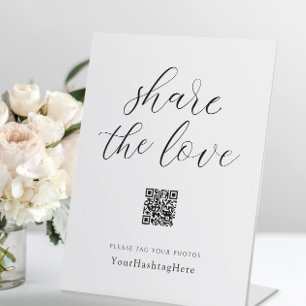 Share the Love   Wedding Hashtag Sign Elegant