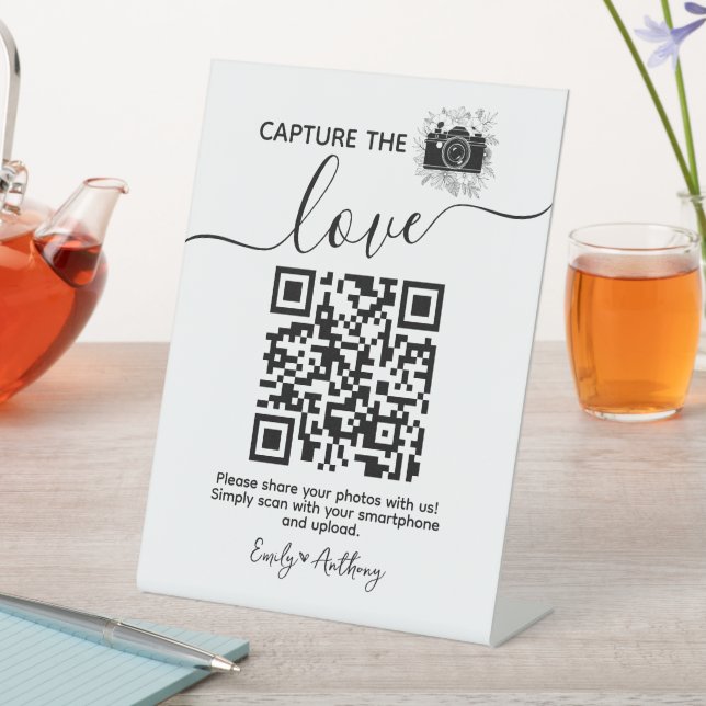 Share The Love Wedding Photo Share QR Code Sign (In SItu)